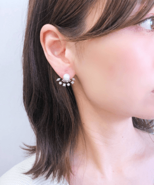 mia trim 【m-231P?】パールキュービック2wayピアス