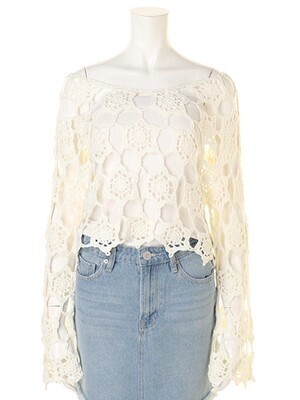 FIG&VIPER カギ針ニットTOP