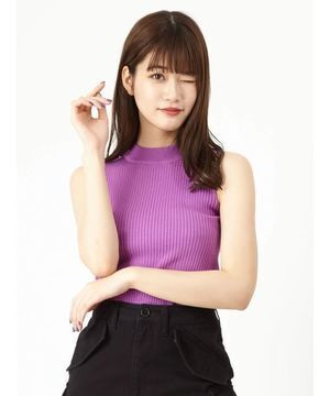 CECIL McBEE プチハイノースリーブニット