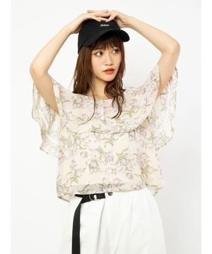 CECIL McBEE オフショル花柄TOPS