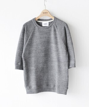 quadro pearl stitch 3/5 sleeve ムラ糸パールニット6分袖ラグランP/O
