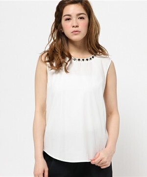 JILLSTUART MAL PLAIN ノースリブラウス