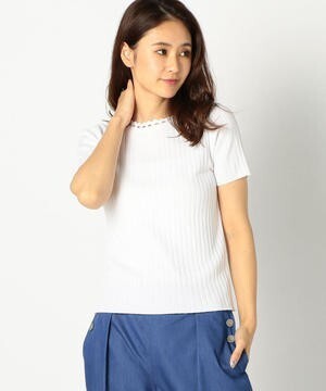 MEW’S REFINED CLOTHES 洗える変形スカラップリブニット