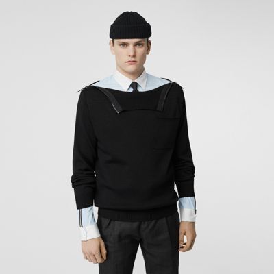 BURBERRY ジップディテール ウール タートルネックセーター