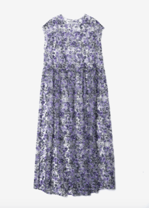 GREED Flower Pattern Embroidery Sleeveless Dress in Other