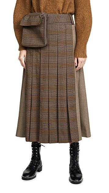 ADEAM Workwear Pleated Skirt