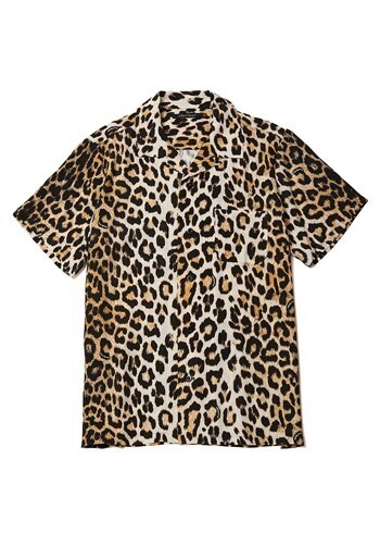 royal pussy CREPE LEOPARD S/S SHIRT BEIGE