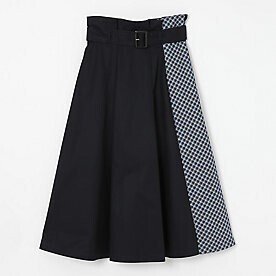 BLUE LABEL CRESTBRIDGE ブリットチェックパーシャルスカート