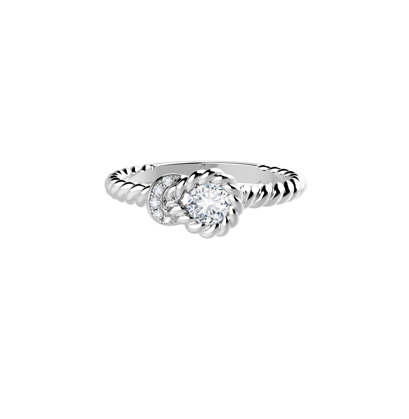 Forevermark エンコルディア? タイトノット　 パヴェ リング : ホワイトゴールド