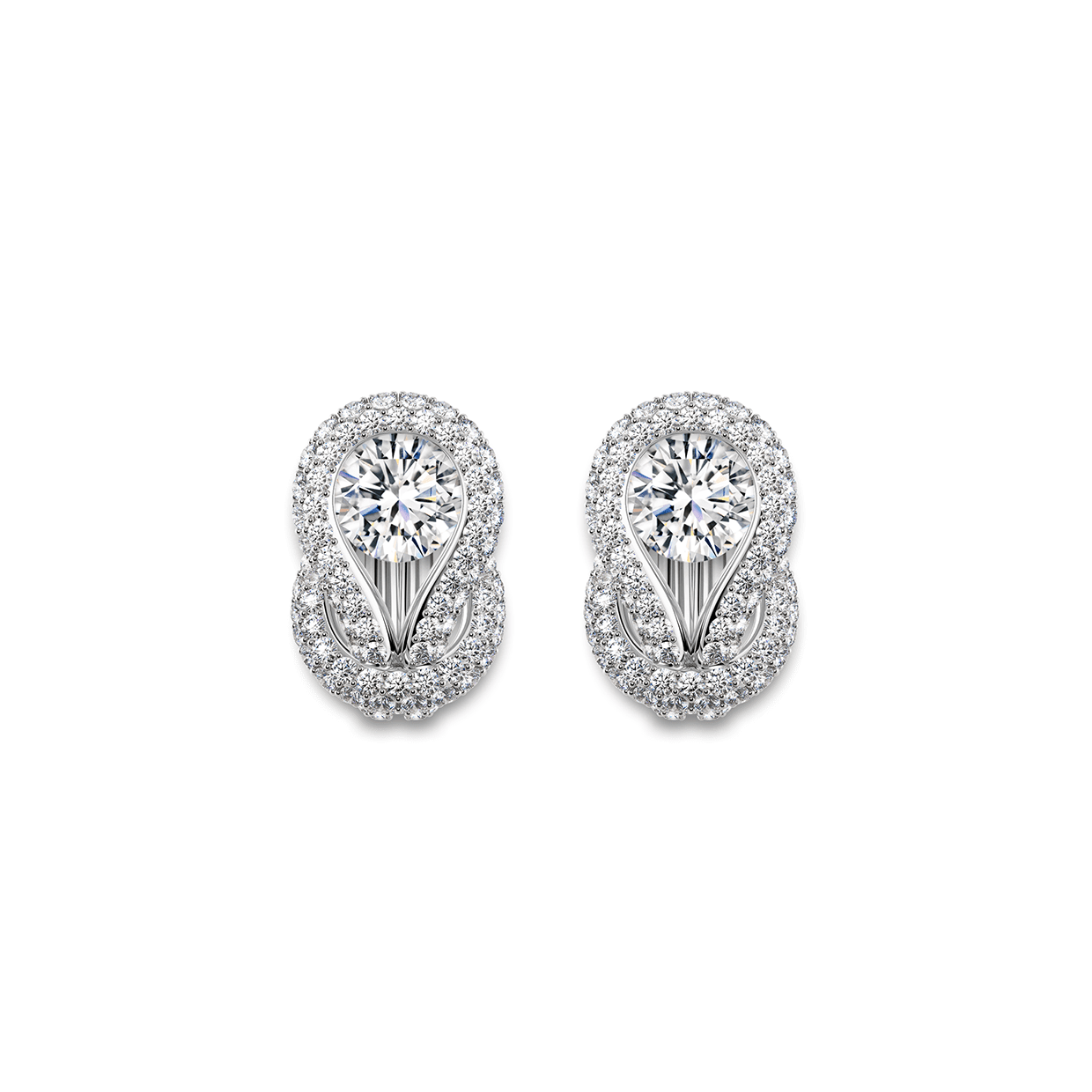 Forevermark エンコルディア? パヴェ イヤリング : イエローゴールド