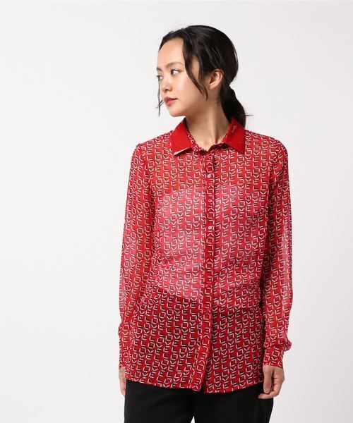 GUESS LESLIE PATENT COLLAR SHIRT