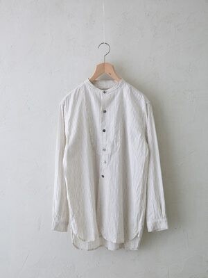 Vlas blomme Cotton Stripe VBヨークシャツ