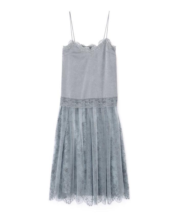 JILLSTUART セシリーチュール異素材ドッキングキャミワンピース