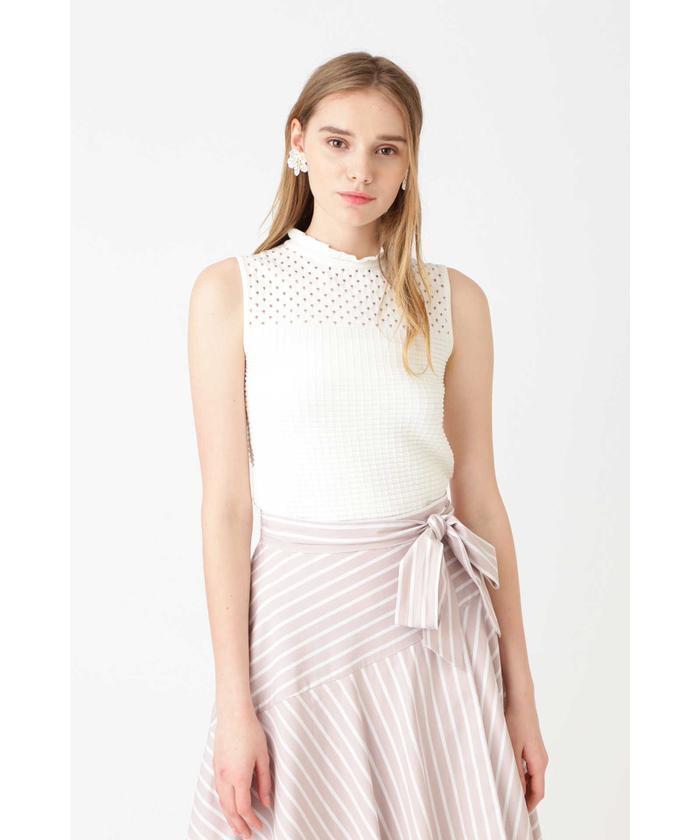 JILLSTUART ナディアノースリーブニット