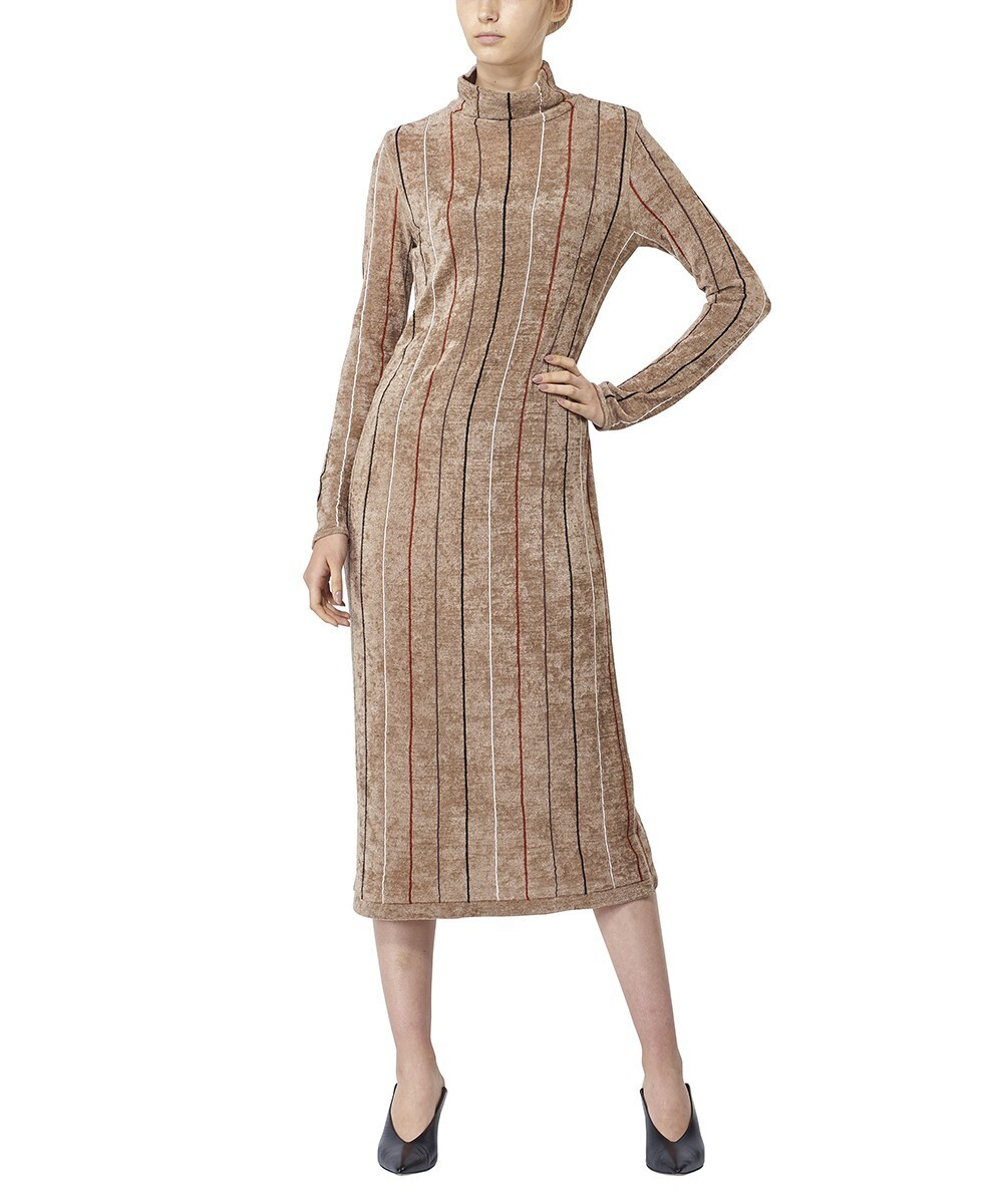 Lautashi STRIPE KNIT DRESS