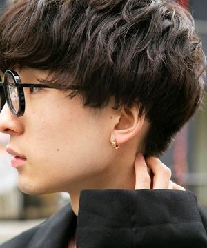 BROTHERHOOD サージカル ステンレス フラット フープピアス（UNISEX）