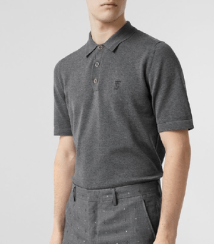 BURBERRY 19AW モノグラムモチーフ コットン ポロシャツ
