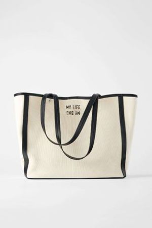 ZARA キャンバス トートバッグ