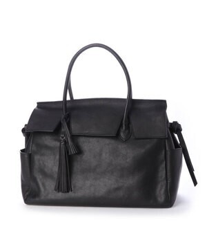 perche 姫路オイルレザーフラップ付きトートバッグ