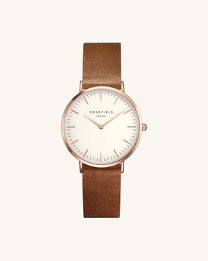 ROSEFIELD The Tribeca White Brown Rose gold 33mm