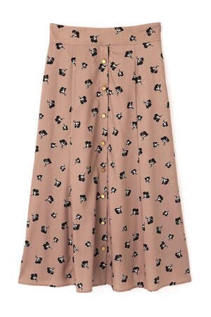 JILLSTUART ミニフローラルサテンジャガードスカート