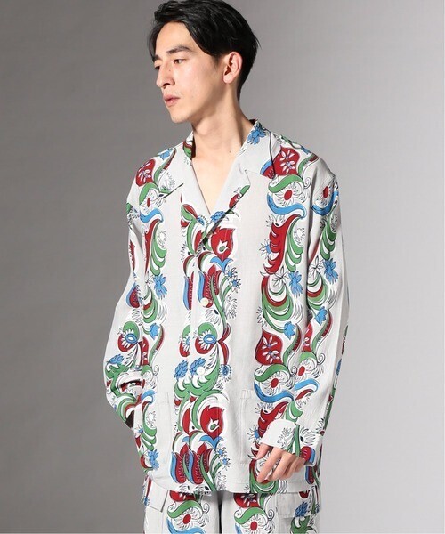 FILL THE BILL FLORAL STRIPE SHIRTS JACKET