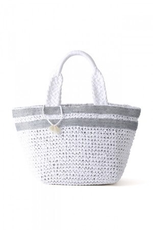NATURAL BEAUTY BASIC メタリックラインかごバック