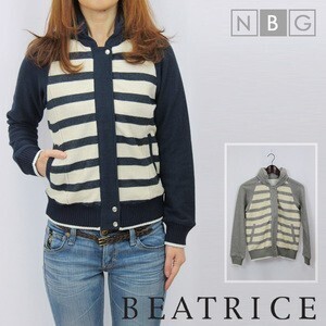 BEATRICE ボーダーフードブルゾン