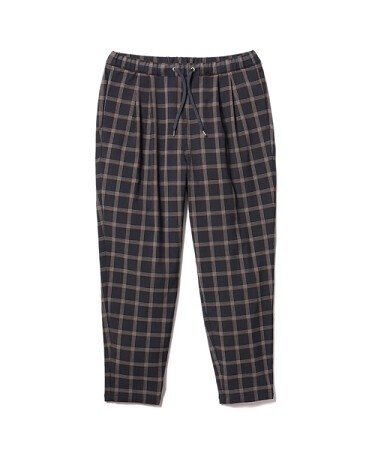 MR.OLIVE STRETCH THERMO CHECK -TWO PLEATS TAPERED EASY PANTS