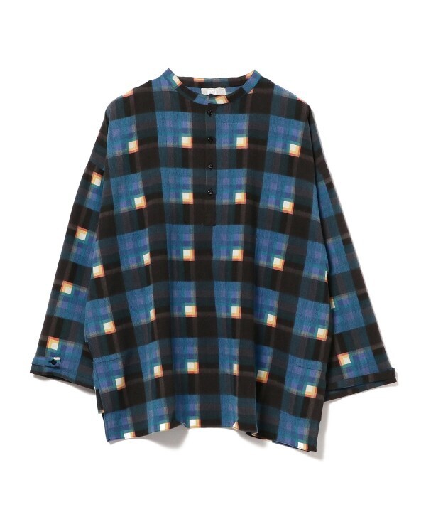 BEAMS MEN 別注 CHECK カフタンシャツ