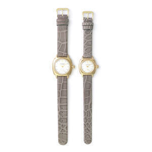 VAGUE WATCH CO. COSSIN12 - Crocodile belt - YELLOW GOLD × GREY