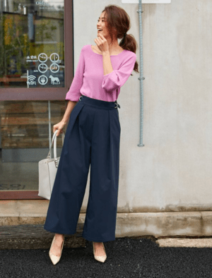 Otto FABIA for work style FABIA/【608905】/【はっ水ストレッチ】ワイドパンツ