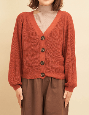 RETRO GIRL Vネックニットカーデ