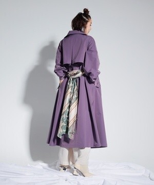 LADYMADE スカーフベルトフレアトレンチ