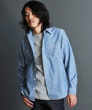 AVIREX DAILY L/S CHAMBRAY WORK SHIRT