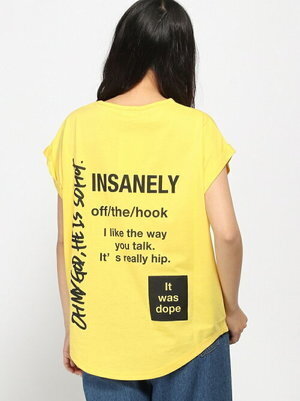 ANAP ロールアッププリントTシャツ