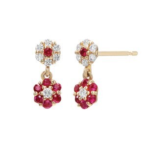 ポンテヴェキオ K18YGルビー/ダイヤモンドピアス | Ponte Vecchio Online Shop