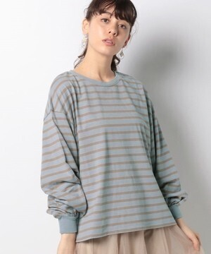 RETRO GIRL ボーダーBigロンTee