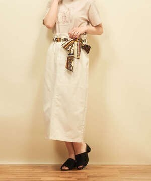 RETRO GIRL スカーフベルト付ナロースカート