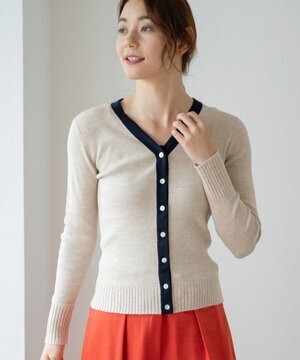 Brahmin Top Lベージュ×ネイビー