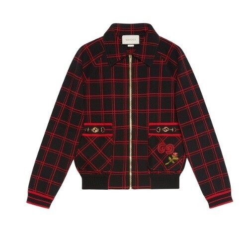 GUCCI チェック ボンバージャケット
