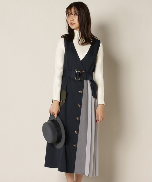 REDYAZEL トレンチノースリワンピース×ショートジャケットセット