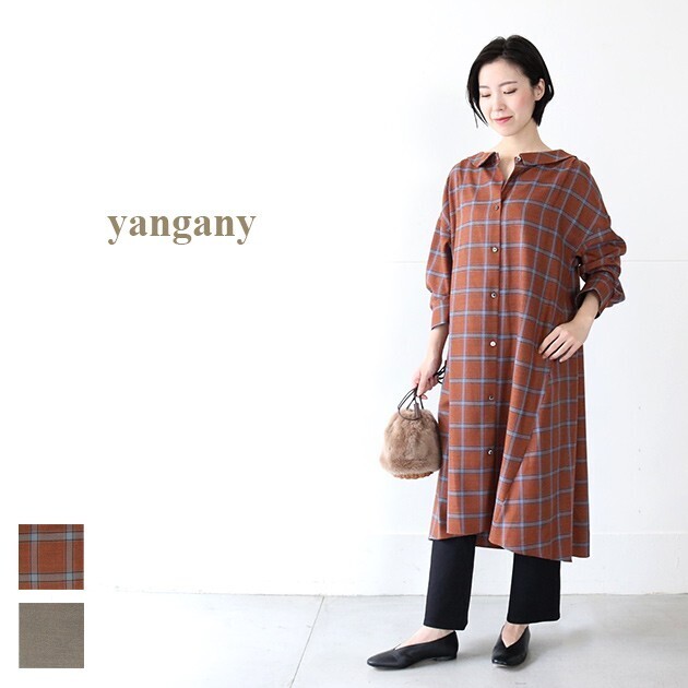 yangany シャンブレー2WAYシャツワンピース