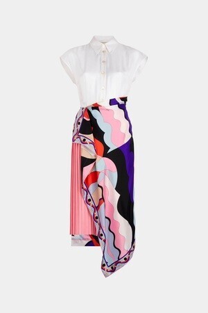 Emilio Pucci Sleeveless Vallauris Print Panel Dress