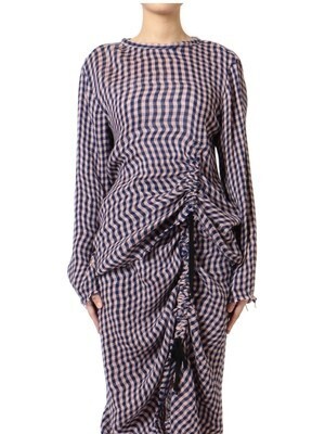 OPENING CEREMONY BLACK LABEL LOOSE CHECK TOP