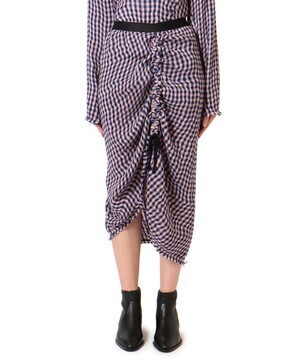 OPENING CEREMONY BLACK LABEL LOOSE CHECK SKIRT