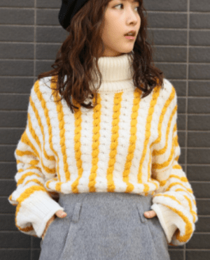 Heather フロントクロップドガラプルオーバー