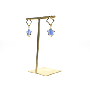 Brooklyn Charm カイヤナイト スクエアフレームキャッチピアス(BCER0281)