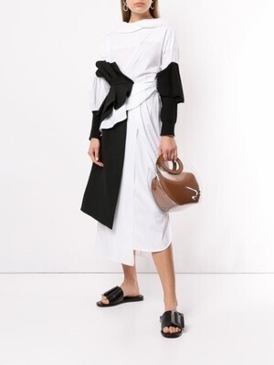 ENFOLD asymmetrical wrap dress