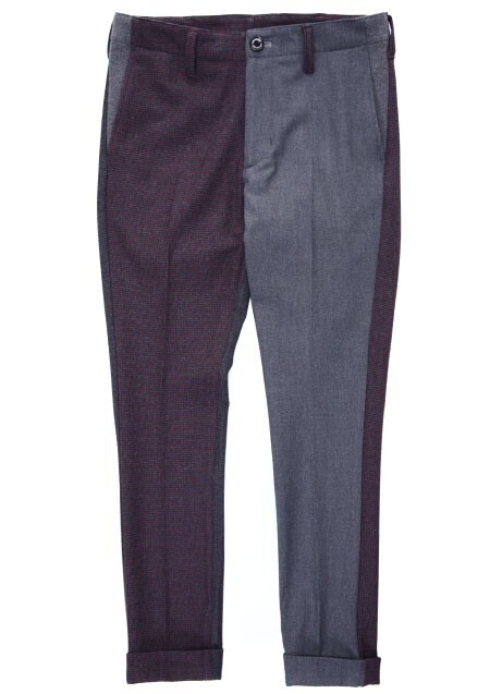 1piu1uguale3 RIB TAPERED SLACKS